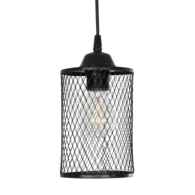 LEDTM® NOVAON 201-0058 Μοντέρνο Κρεμαστό Φωτιστικό Πλέγμα Μονόφωτο 1 x E27 IP20 Μαύρο Μέταλλο - Μ12 x Π12 x Υ23cm - Image 5
