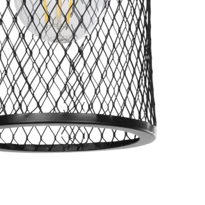 LEDTM® NOVAON 201-0058 Μοντέρνο Κρεμαστό Φωτιστικό Πλέγμα Μονόφωτο 1 x E27 IP20 Μαύρο Μέταλλο - Μ12 x Π12 x Υ23cm - Image 8