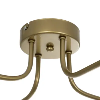 LEDTM® MOORNA 201-0065 Vintage Φωτιστικό Οροφής Πλέγμα Πολύφωτο 4 x E27 IP20 Χρυσό Μέταλλο - Μ97 x Π97 x Υ7cm - Image 7