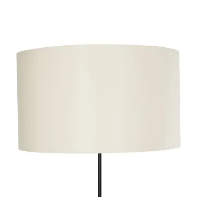 LEDTM® LUMO 201-0073 Μοντέρνο Επιδαπέδιο Φωτιστικό Μονόφωτο 1 x E27 IP20 Καφέ Ξύλο με Μπεζ Ύφασμα - Μ37 x Π36 x Υ136cm - Image 6