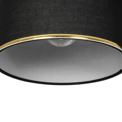 LEDTM® GLOWEN 201-0086 Vintage Φωτιστικό Οροφής Ράγα Τρίφωτο 3 x E27 IP20 Μαύρο Μέταλλο με Καφέ Υφάσμα - Μ80 x Π20 x Υ20cm - Image 8