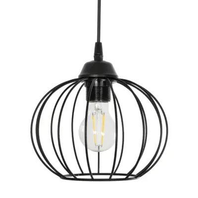 LEDTM® FLAMIA 201-0109 Vintage Κρεμαστό Φωτιστικό Πλέγμα Τρίφωτο 3 x E27 IP20 Μαύρο Μέταλλο - Μ44 x Π44 x Υ66cm - Image 7