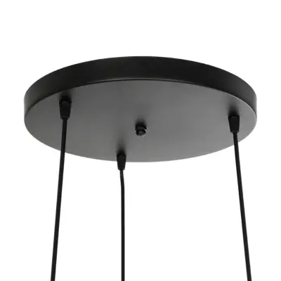 LEDTM® FLAMIA 201-0109 Vintage Κρεμαστό Φωτιστικό Πλέγμα Τρίφωτο 3 x E27 IP20 Μαύρο Μέταλλο - Μ44 x Π44 x Υ66cm - Image 8