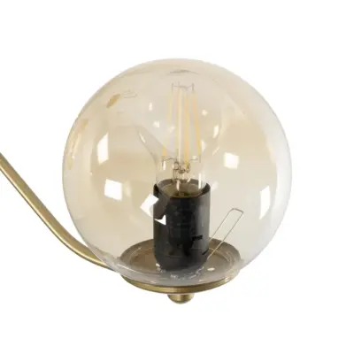 LEDTM® SUNRAY 201-0110 Vintage Φωτιστικό Οροφής Μπάλα Πολύφωτο 4 x E27 IP20 Χρυσό Μέταλλο με Μελί Γυαλί - Μ100 x Π100 x Υ26cm - Image 7