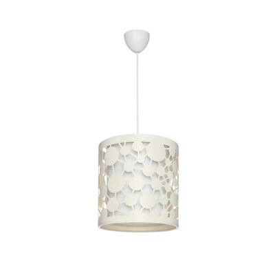 LEDTM® PETAL 203-0067 Μοντέρνο Κρεμαστό Φωτιστικό Καπέλο Μονόφωτο 1 x E27 IP20 Μπεζ Πλαστικό - Μ23.5 x Π23.5 x Υ76cm