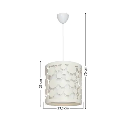 LEDTM® PETAL 203-0067 Μοντέρνο Κρεμαστό Φωτιστικό Καπέλο Μονόφωτο 1 x E27 IP20 Μπεζ Πλαστικό - Μ23.5 x Π23.5 x Υ76cm - Image 3