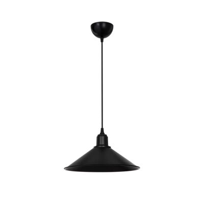 LEDTM® FONTE 203-0080 Μοντέρνο Κρεμαστό Φωτιστικό Καμπάνα Μονόφωτο 1 x E27 IP20 Μαύρο Πλαστικό - Μ25 x Π25 x Υ90cm