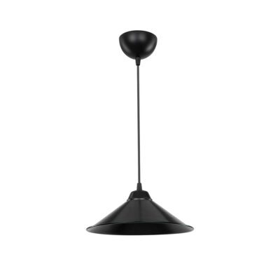 LEDTM® FERRO 203-0084 Μοντέρνο Κρεμαστό Φωτιστικό Καμπάνα Μονόφωτο 1 x E27 IP20 Μαύρο Πλαστικό - Μ30 x Π30 x Υ90cm