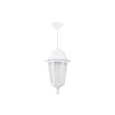 LEDTM® VITRO 203-0199 Vintage Κρεμαστό Φωτιστικό Φαναράκι Μονόφωτο 1 x E27 IP44 Λευκό Πλαστικό - Μ16 x Π16 x Υ48cm