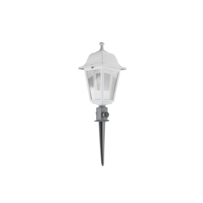 LEDTM® VITRO 203-0203 Vintage Καρφωτό Φωτιστικό Φαναράκι Μονόφωτο 1 x E27 IP44 Λευκό & Διάφανο Πλαστικό - Μ16 x Π16 x Υ51cm
