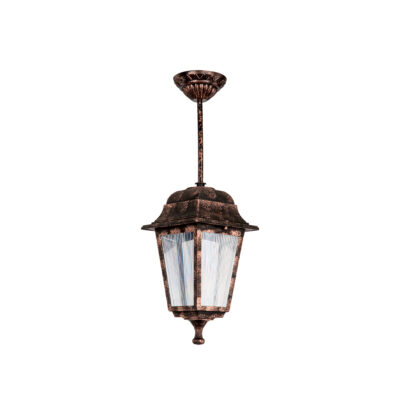 LEDTM® SOLME 203-0214 Vintage Κρεμαστό Φωτιστικό Φαναράκι Μονόφωτο 1 x E27 IP44 Χάλκινο Πλαστικό - Μ15 x Π15 x Υ50cm