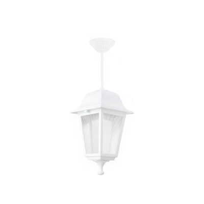 LEDTM® SOLME 203-0219 Vintage Κρεμαστό Φωτιστικό Φαναράκι Μονόφωτο 1 x E27 IP44 Λευκό Πλαστικό Σώμα - Μ15 x Π15 x Υ50cm