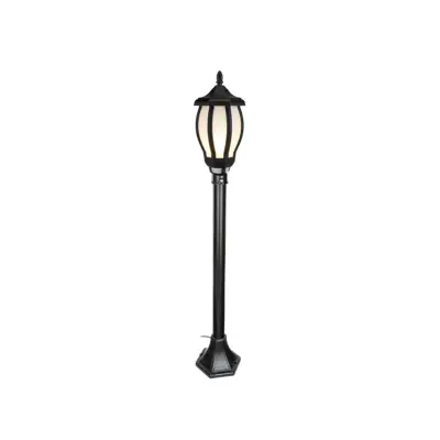 LEDTM® VERDI 203-0230 Vintage Επιδαπέδιο Φωτιστικό Κολωνάκι Κήπου Μονόφωτο 1 x E27 IP44 Μαύρο & Διάφανο Πλαστικό - Μ17 x Π17 x Υ104.5cm - Image 3
