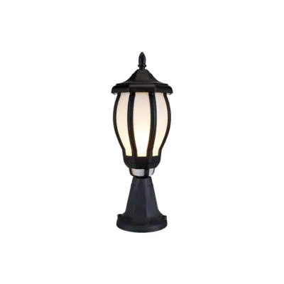 LEDTM® VERDI 203-0231 Vintage Επιδαπέδιο Φωτιστικό Φαναράκι Μονόφωτο 1 x E27 IP44 Μαύρο & Διάφανο Πλαστικό - Μ17 x Π17 x Υ47cm - Image 3