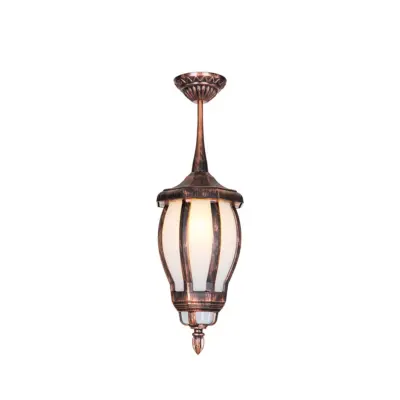 LEDTM® VERDI 203-0234 Vintage Κρεμαστό Φωτιστικό Φαναράκι Μονόφωτο 1 x E27 IP44 Χάλκινο Πλαστικό - Μ17 x Π17 x Υ47cm - Image 3