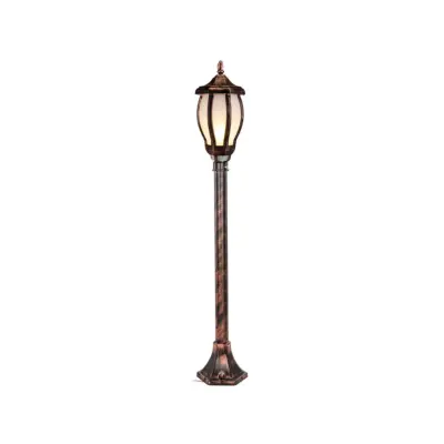 LEDTM® VERDI 203-0236 Vintage Επιδαπέδιο Φωτιστικό Κολωνάκι Κήπου Μονόφωτο 1 x E27 IP44 Χάλκινο & Διάφανο Πλαστικό - Μ17 x Π17 x Υ104.5cm - Image 3