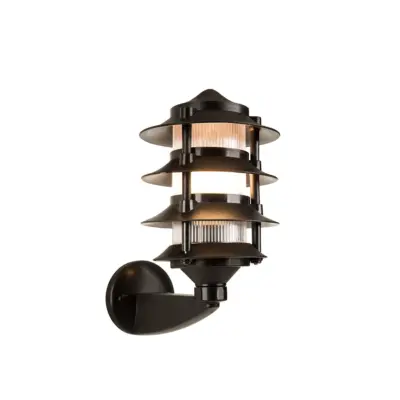 LEDTM® LANTERNA 203-0244 Μοντέρνο Επιτοίχιο Φωτιστικό Φαναράκι Μονόφωτο 1 x E27 IP44 Μαύρο Πλαστικό - Μ24 x Π16 x Υ27.5cm - Image 3
