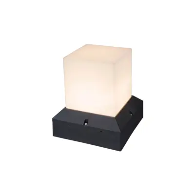 LEDTM® CUBIX 203-0245 Μοντέρνο Επιδαπέδιο Φωτιστικό Μονόφωτο 1 x E27 IP44 Μαύρο Πλαστικό - Μ22.5 x Π22.5 x Υ25cm - Image 3