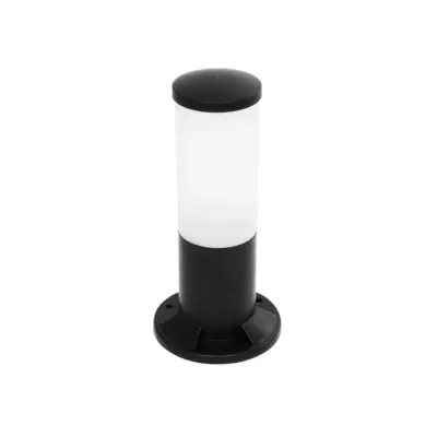 LEDTM® GARDENIO 203-0249 Μοντέρνο Επιδαπέδιο Φωτιστικό Κολωνάκι Κήπου Μονόφωτο 1 x E27 IP44 Μαύρο Πλαστικό - Μ15 x Π15 x Υ31cm
