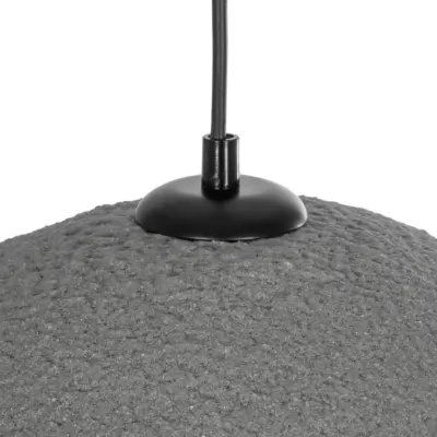 LEDTM® STONE 204-0122 Μοντέρνο Κρεμαστό Φωτιστικό Καμπάνα Μονόφωτο 1 x E27 IP20 Γκρι Σκoύρο Πολυστερίνη με Ρητίνη - Μ35 x Π31 x Υ26cm - Image 9