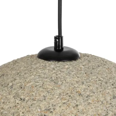LEDTM® STONE 204-0123 Μοντέρνο Κρεμαστό Φωτιστικό Καμπάνα Μονόφωτο 1 x E27 IP20 Μπεζ Πολυστερίνη με Μπεζ Ρητίνη - Μ35 x Π31 x Υ26cm - Image 9