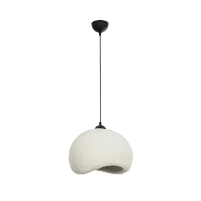 LEDTM® STONE 204-0124 Μοντέρνο Κρεμαστό Φωτιστικό Καμπάνα Μονόφωτο 1 x E27 IP20 Γκρι Πολυστερίνη με Γκρι Ρητίνη - Μ35 x Π31 x Υ26cm - Image 4