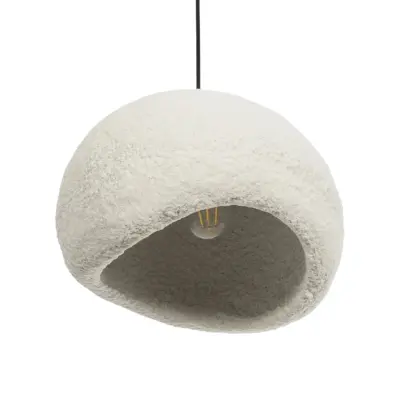 LEDTM® STONE 204-0124 Μοντέρνο Κρεμαστό Φωτιστικό Καμπάνα Μονόφωτο 1 x E27 IP20 Γκρι Πολυστερίνη με Γκρι Ρητίνη - Μ35 x Π31 x Υ26cm - Image 6