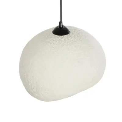 LEDTM® STONE 204-0124 Μοντέρνο Κρεμαστό Φωτιστικό Καμπάνα Μονόφωτο 1 x E27 IP20 Γκρι Πολυστερίνη με Γκρι Ρητίνη - Μ35 x Π31 x Υ26cm - Image 7