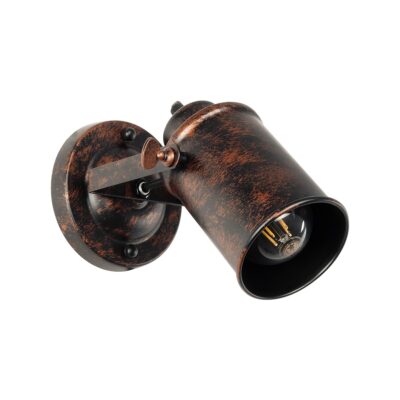 Alternative view of LEDTM® JAKE 00949 Μοντέρνο Φωτιστικό Τοίχου - Απλίκα με Ντουί 1 x E27 AC 220-240V IP20 - Χάλκινο Εφέ Σκουριάς - Μ9 x Π22 x Υ22cm