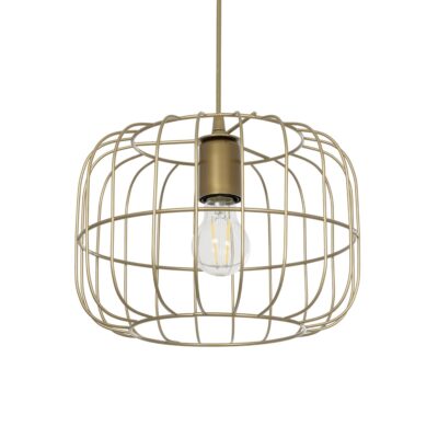 Alternative view of LEDTM® LUCANA 201-0074 Vintage Κρεμαστό Φωτιστικό Οροφής με Ντουί 1 x E27 AC 220-240V IP20 - Χρυσό - Μ29 x Π29 x Υ23cm