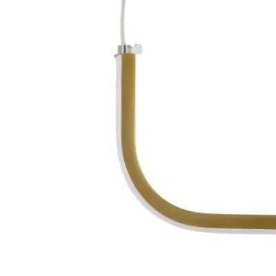 LEDTM® LINARIA 60923 Μοντέρνο Κρεμαστό Φωτιστικό Οροφής LED 36W 4150lm 180° AC 220-240V IP20 Ρυθμιζόμενο Λευκό CCT με Χειριστήριο από 2700K έως 6000K Dimmable - Lumileds SMD Chip - Χρυσό Βούρτσας - Μ120 x Π2 x Υ10cm - 3 Χρόνια Εγγύηση - Image 4
