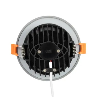 LEDTM® WATERA 60986 Χωνευτό Downlight Σποτ Panel LED 12W 1500lm 120° AC 220-240V Αδιάβροχο IP54 Ρυθμιζόμενο Λευκό CCT με Διακόπτη στο Σώμα 2700K/4500K/6000K Dimmable - Lumileds SMD Chip & TÜV SÜD Driver - Γκρι Ανθρακί Ματ - Μ10.8 x Π10.8 x Υ3.2cm / Q9cm - 3 Χρόνια Εγγύηση - Image 6