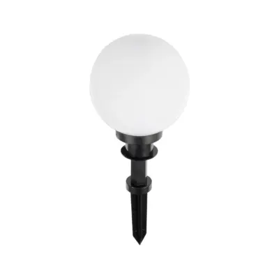 LEDTM® AGROS 61593 Φωτιστικό Κήπου / Καρφωτό με Ντουί 1 x E27 AC 220-240V Αδιάβροχο IP65 - Λευκό & Μάυρο - Μ20 x Π20 x Υ54cm