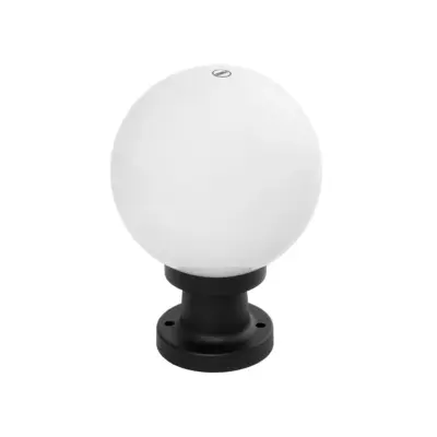 LEDTM® AGROS 61595 Φωτιστικό Κολωνάκι Κήπου με Ντουί 1 x E27 AC 220-240V Αδιάβροχο IP65 - Λευκό & Μάυρο - Μ20 x Π20 x Υ30cm