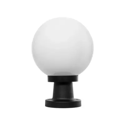 LEDTM® AGROS 61595 Φωτιστικό Κολωνάκι Κήπου με Ντουί 1 x E27 AC 220-240V Αδιάβροχο IP65 - Λευκό & Μάυρο - Μ20 x Π20 x Υ30cm - Image 5