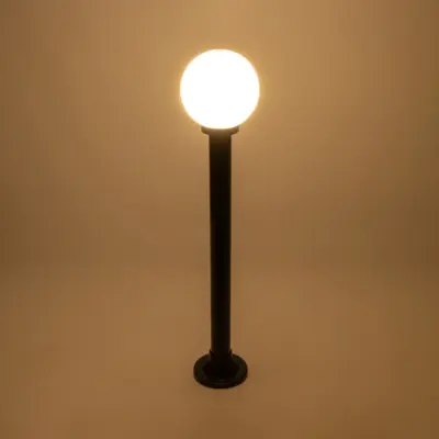 LEDTM® AGROS 61596 Φωτιστικό Κολωνάκι Κήπου με Ντουί 1 x E27 AC 220-240V Αδιάβροχο IP65 - Λευκό & Μάυρο - Μ20 x Π20 x Υ100cm - Image 3