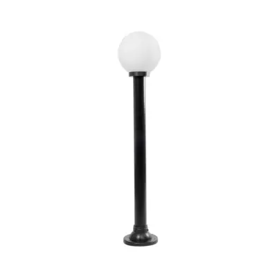 LEDTM® AGROS 61596 Φωτιστικό Κολωνάκι Κήπου με Ντουί 1 x E27 AC 220-240V Αδιάβροχο IP65 - Λευκό & Μάυρο - Μ20 x Π20 x Υ100cm - Image 4