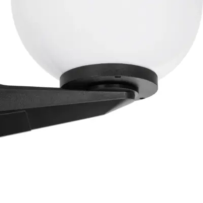 LEDTM® AGROS 61598 Φωτιστικό Κολωνάκι Κήπου με Ντουί 2 x E27 AC 220-240V Αδιάβροχο IP65 - Λευκό & Μάυρο - Μ75 x Π30 x Υ240cm - Image 5