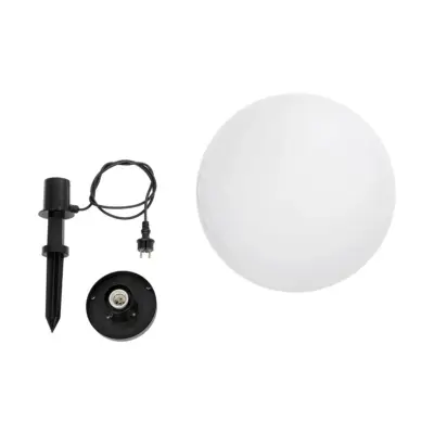 LEDTM® AGROS 61709 Φωτιστικό Κήπου / Καρφωτό με Ντουί 1 x E27 AC 220-240V Αδιάβροχο IP65 - Λευκό & Μάυρο - Μ40 x Π40 x Υ74cm - Image 8