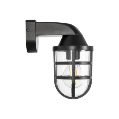 LEDTM® AGRE 61711 Φωτιστικό Τοίχου - Απλίκα Κήπου με Ντουί 1 x E27 AC 220-240V Αδιάβροχο IP65 - Μάυρο - Μ18 x Π11.5 x Υ22cm - Image 5