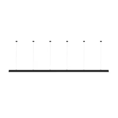 LEDTM® ALP-LINEAR LUMILINE 61764-3M Επιφανειακό / Κρεμαστό / Επιτοίχιο Προφίλ Αλουμινίου με Λευκό Γαλακτερό Πατητό Κάλυμμα για Ταινίες LED IP20 - Μαύρο Ματ - Μ300 x Π3.5 x Υ7cm - Image 9