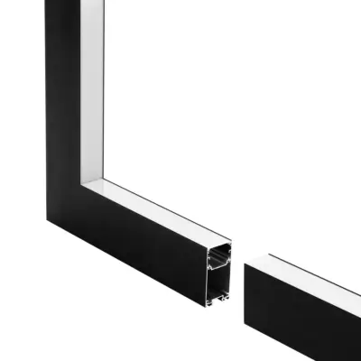LEDTM® ALP-CORNER-IN90 LUMILINE 61770 Επιφανειακό / Κρεμαστό Προφίλ Αλουμινίου Γωνία με Λευκό Γαλακτερό Πατητό Κάλυμμα για Ταινίες LED IP20 - Μαύρο Ματ - Μ30 x Π3.5 x Υ7cm - Image 3