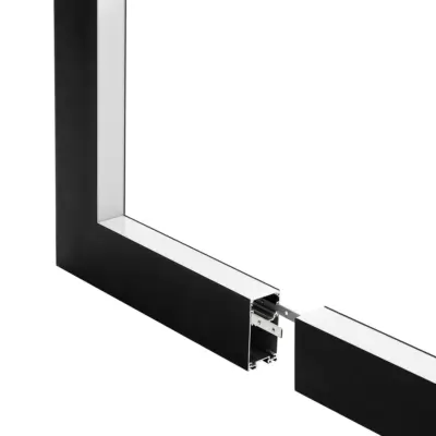 LEDTM® ALP-CORNER-IN90 LUMILINE 61770 Επιφανειακό / Κρεμαστό Προφίλ Αλουμινίου Γωνία με Λευκό Γαλακτερό Πατητό Κάλυμμα για Ταινίες LED IP20 - Μαύρο Ματ - Μ30 x Π3.5 x Υ7cm - Image 4