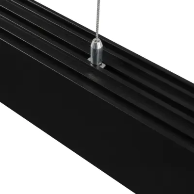 LEDTM® ALP-LINEAR BRIGHTRAIL 61775-3M Επιφανειακό / Κρεμαστό / Επιτοίχιο Προφίλ Αλουμινίου με Λευκό Γαλακτερό Πατητό Κάλυμμα για Ταινίες LED IP20 - Μαύρο Ματ - Μ300 x Π5 x Υ7.5cm - Image 6