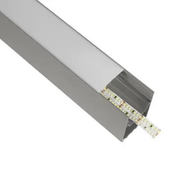 LEDTM® ALP-LINEAR BRIGHTRAIL 61776-3M Επιφανειακό / Κρεμαστό / Επιτοίχιο Προφίλ Αλουμινίου με Λευκό Γαλακτερό Πατητό Κάλυμμα για Ταινίες LED IP20 - Γκρι Ανθρακί Ματ - Μ300 x Π5 x Υ7.5cm
