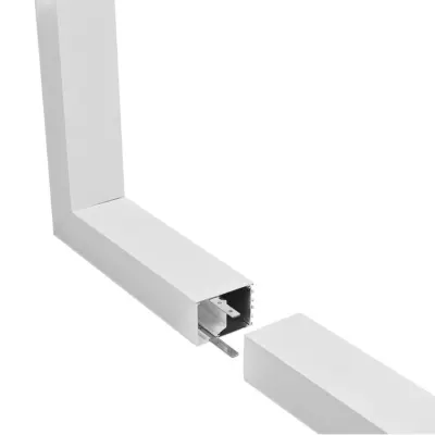 LEDTM® ALP-CORNER-SIDE90 BRIGHTRAIL 61777 Επιφανειακό / Κρεμαστό Προφίλ Αλουμινίου Γωνία με Λευκό Γαλακτερό Πατητό Κάλυμμα για Ταινίες LED IP20 - Λευκό Ματ - Μ30 x Π5 x Υ7.5cm - Image 4
