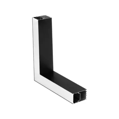 LEDTM® ALP-CORNER-SIDE90 BRIGHTRAIL 61778 Επιφανειακό / Κρεμαστό Προφίλ Αλουμινίου Γωνία με Λευκό Γαλακτερό Πατητό Κάλυμμα για Ταινίες LED IP20 - Μαύρο Ματ - Μ30 x Π5 x Υ7.5cm