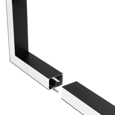 LEDTM® ALP-CORNER-SIDE90 BRIGHTRAIL 61778 Επιφανειακό / Κρεμαστό Προφίλ Αλουμινίου Γωνία με Λευκό Γαλακτερό Πατητό Κάλυμμα για Ταινίες LED IP20 - Μαύρο Ματ - Μ30 x Π5 x Υ7.5cm - Image 4
