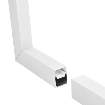LEDTM® ALP-CORNER-IN90 BRIGHTRAIL 61780 Επιφανειακό / Κρεμαστό Προφίλ Αλουμινίου Γωνία με Λευκό Γαλακτερό Πατητό Κάλυμμα για Ταινίες LED IP20 - Λευκό Ματ - Μ30 x Π5 x Υ7.5cm - Image 3