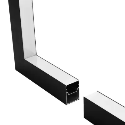 LEDTM® ALP-CORNER-IN90 BRIGHTRAIL 61781 Επιφανειακό / Κρεμαστό Προφίλ Αλουμινίου Γωνία με Λευκό Γαλακτερό Πατητό Κάλυμμα για Ταινίες LED IP20 - Μαύρο Ματ - Μ30 x Π5 x Υ7.5cm - Image 3